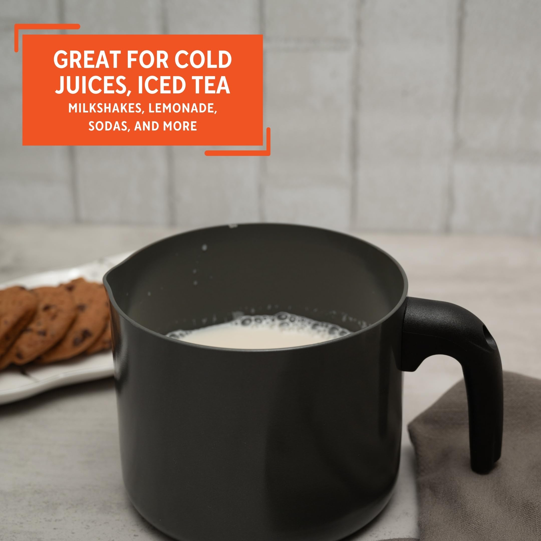 IMUSA 1.3 Qt Ceramic NonStick Milk Pot with Pour Spout – PFAS Free Aluminum Saucepan for Coffee, Sauces, Soups, Stews, Hot Beverages – Gray Finish - Image 5