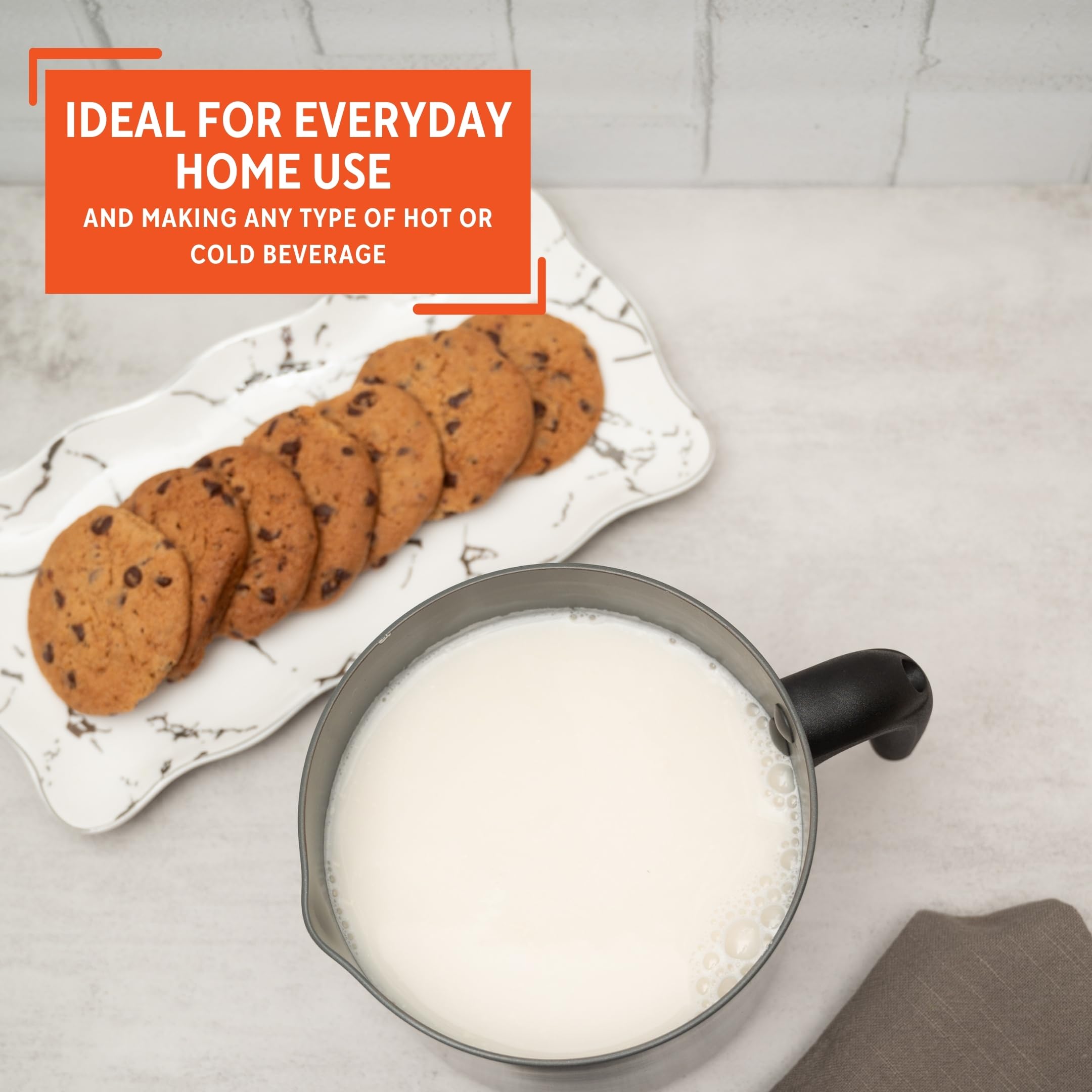 IMUSA 1.3 Qt Ceramic NonStick Milk Pot with Pour Spout – PFAS Free Aluminum Saucepan for Coffee, Sauces, Soups, Stews, Hot Beverages – Gray Finish - Image 7