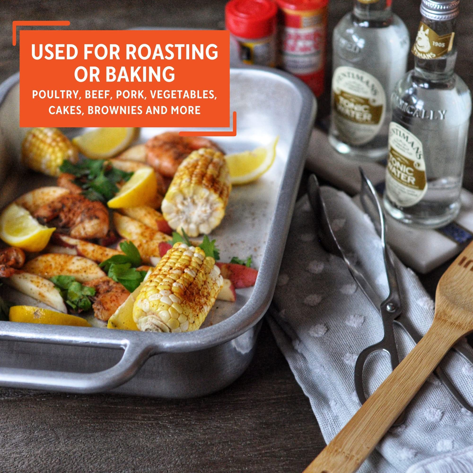 IMUSA 13.5x10in H. Cajun Cast Aluminum Roaster/Baking pan - Image 6