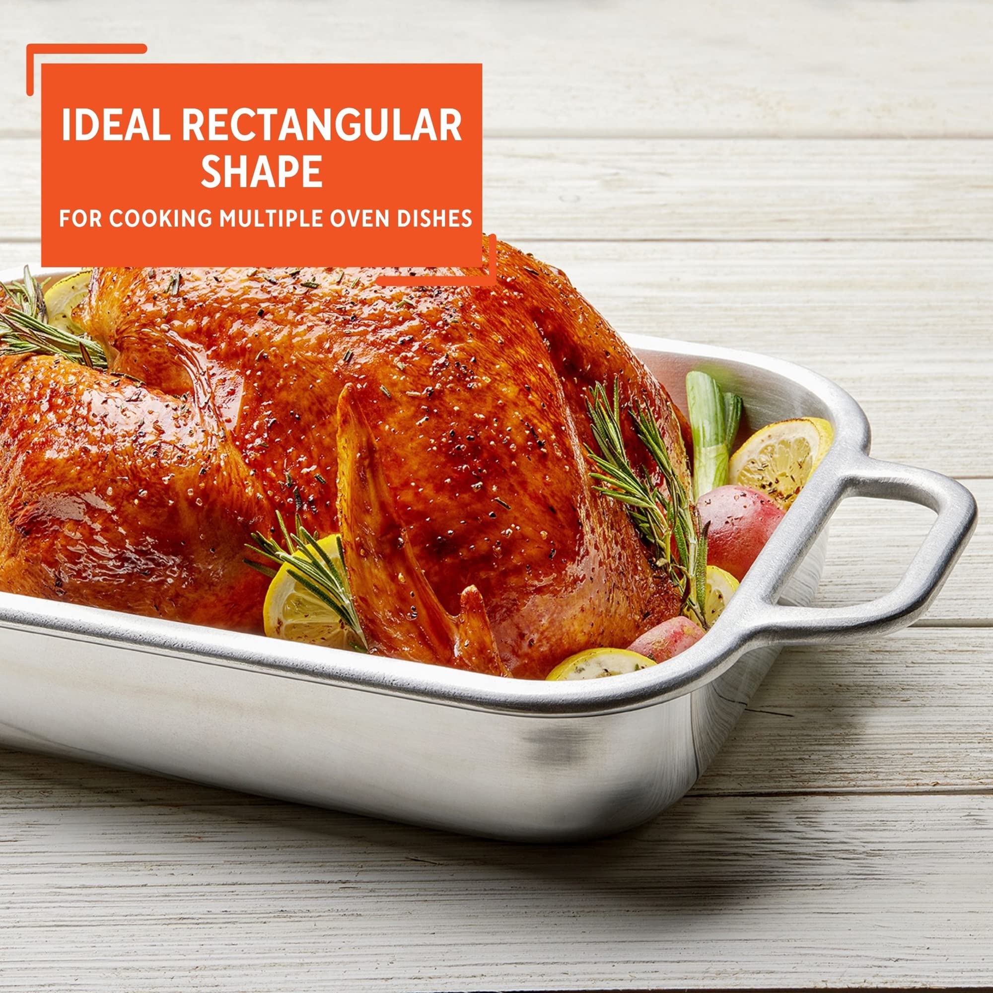 IMUSA 13.5x10in H. Cajun Cast Aluminum Roaster/Baking pan - Image 7