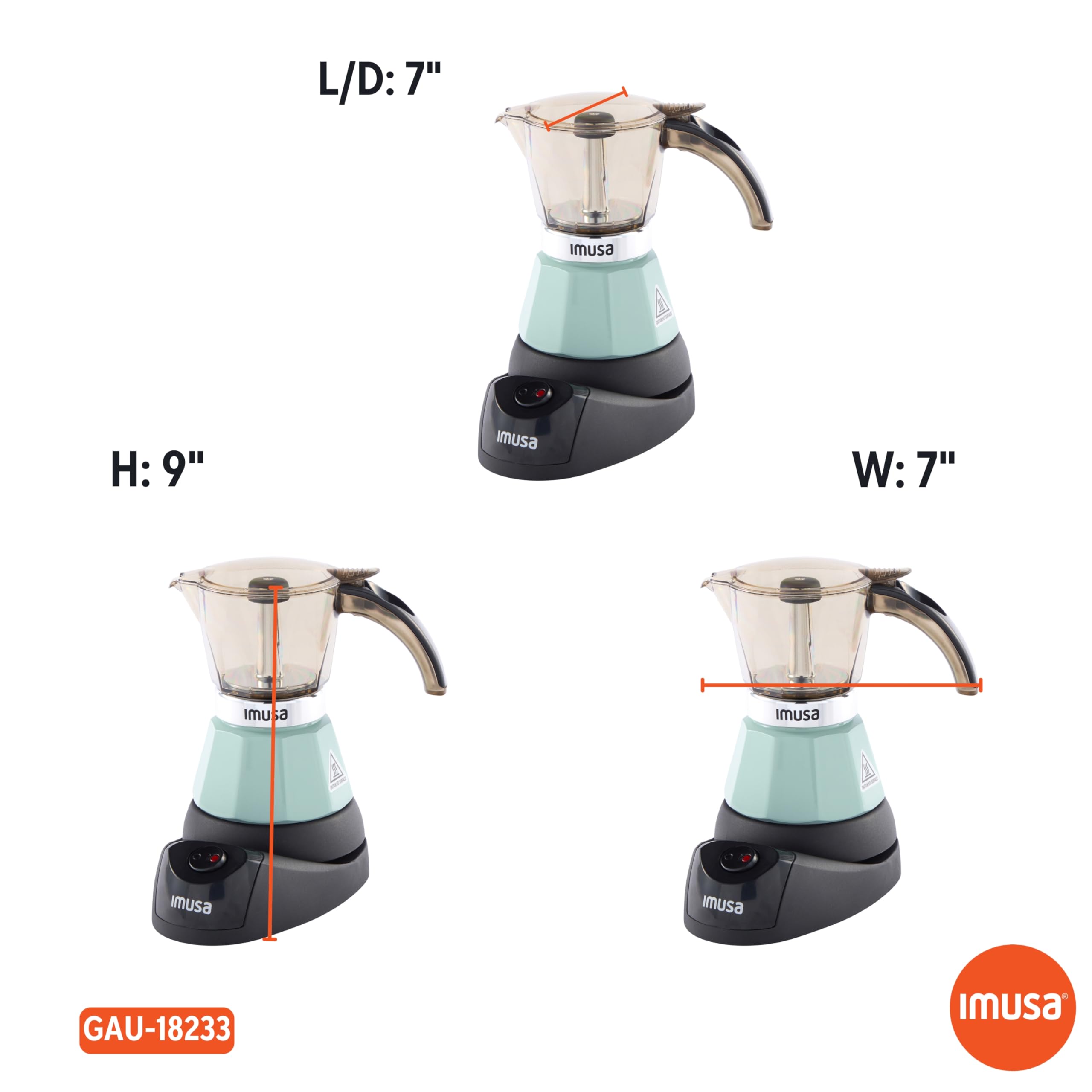IMUSA 3 or 2 Cup Electric Mint Espresso Maker, Compact Moka Coffee Machine with Keep Warm Function, Detachable Base, Cuban & Italian Coffee Brewer, Mint & Black - Image 7