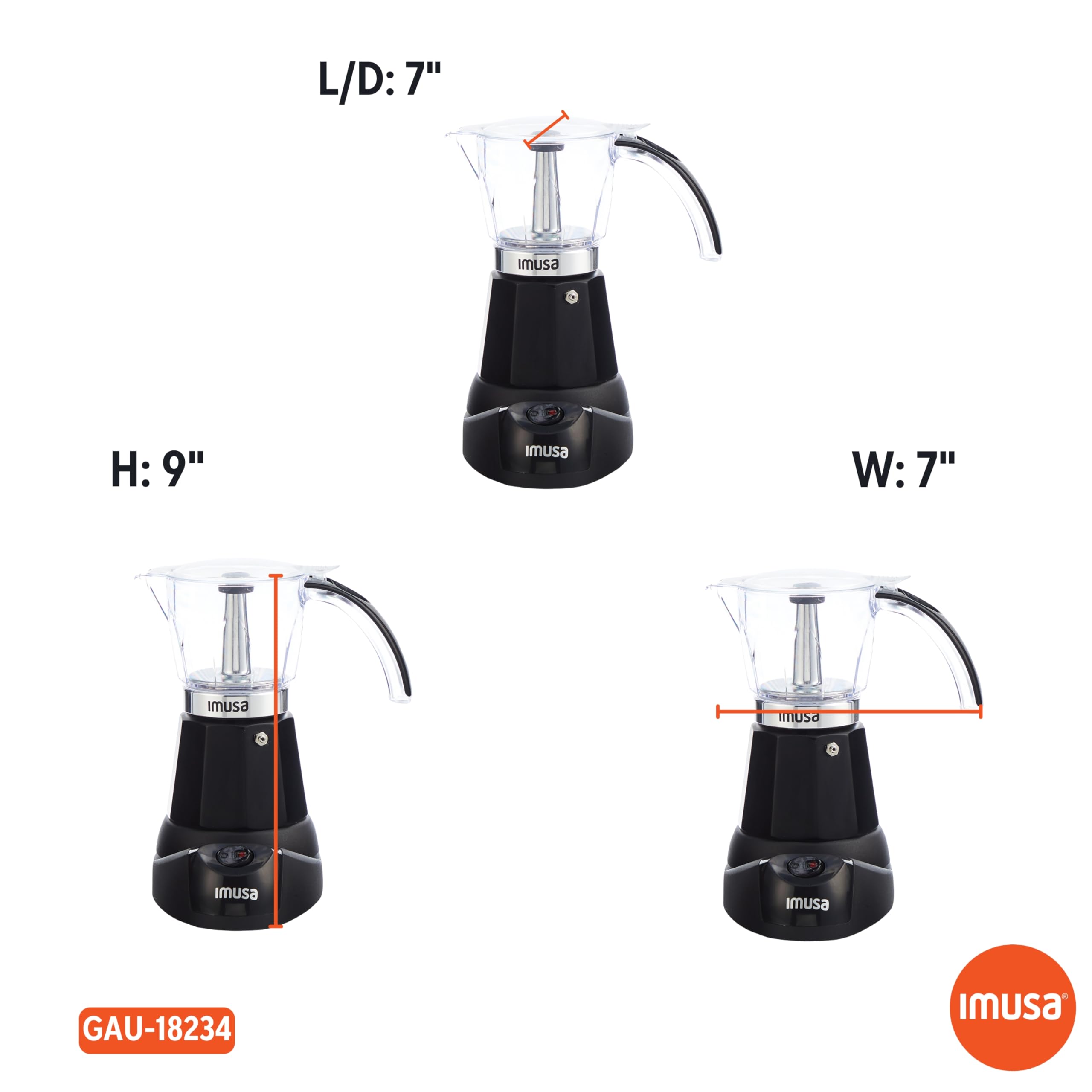 IMUSA 6 or 3 Cup Electric Espresso Maker Black Coffee Machine for Cuban Coffee, Moka and Espresso Drinks - Image 8