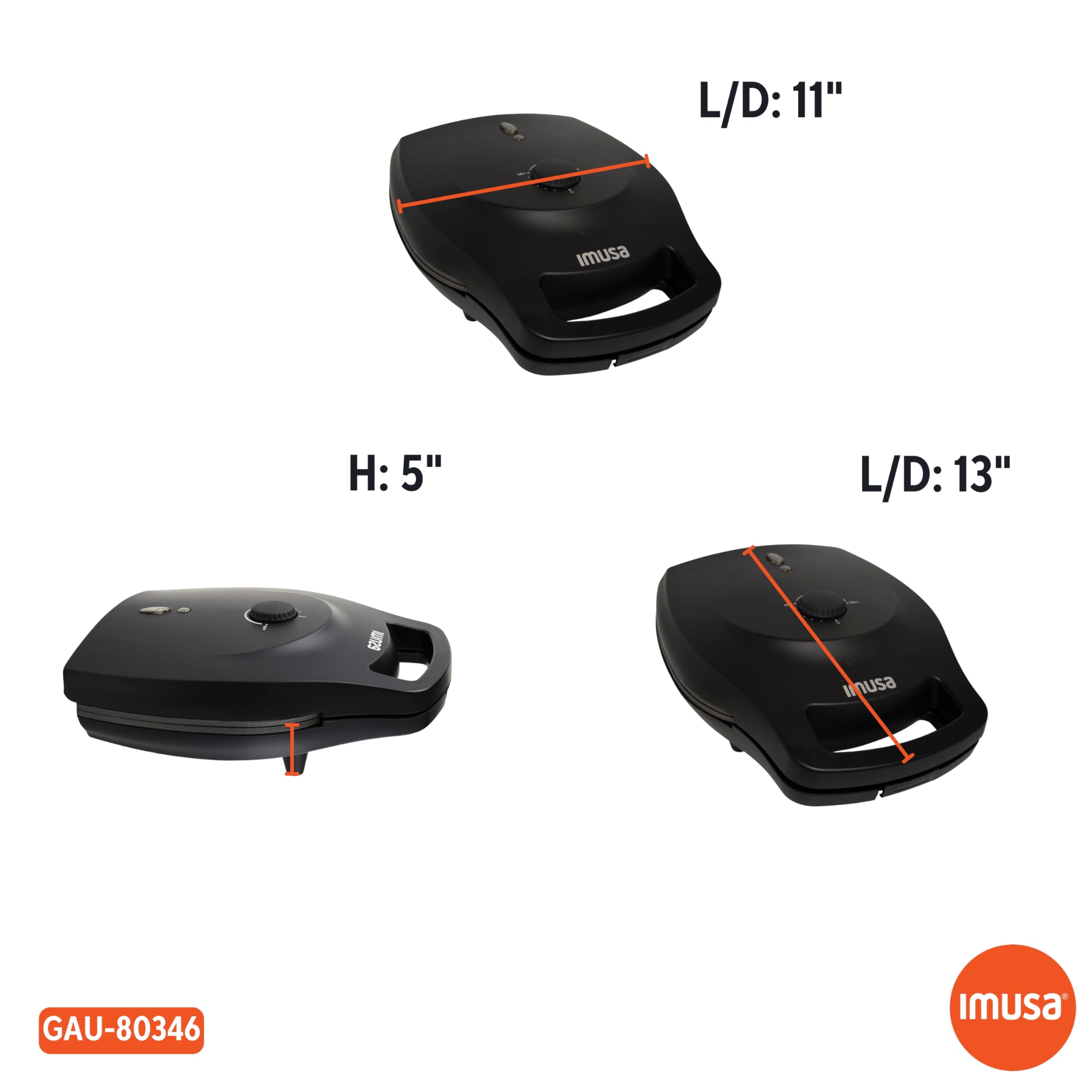 IMUSA 6 Slot Electric Arepa Maker with Temperature Control, Matte Black - Image 8