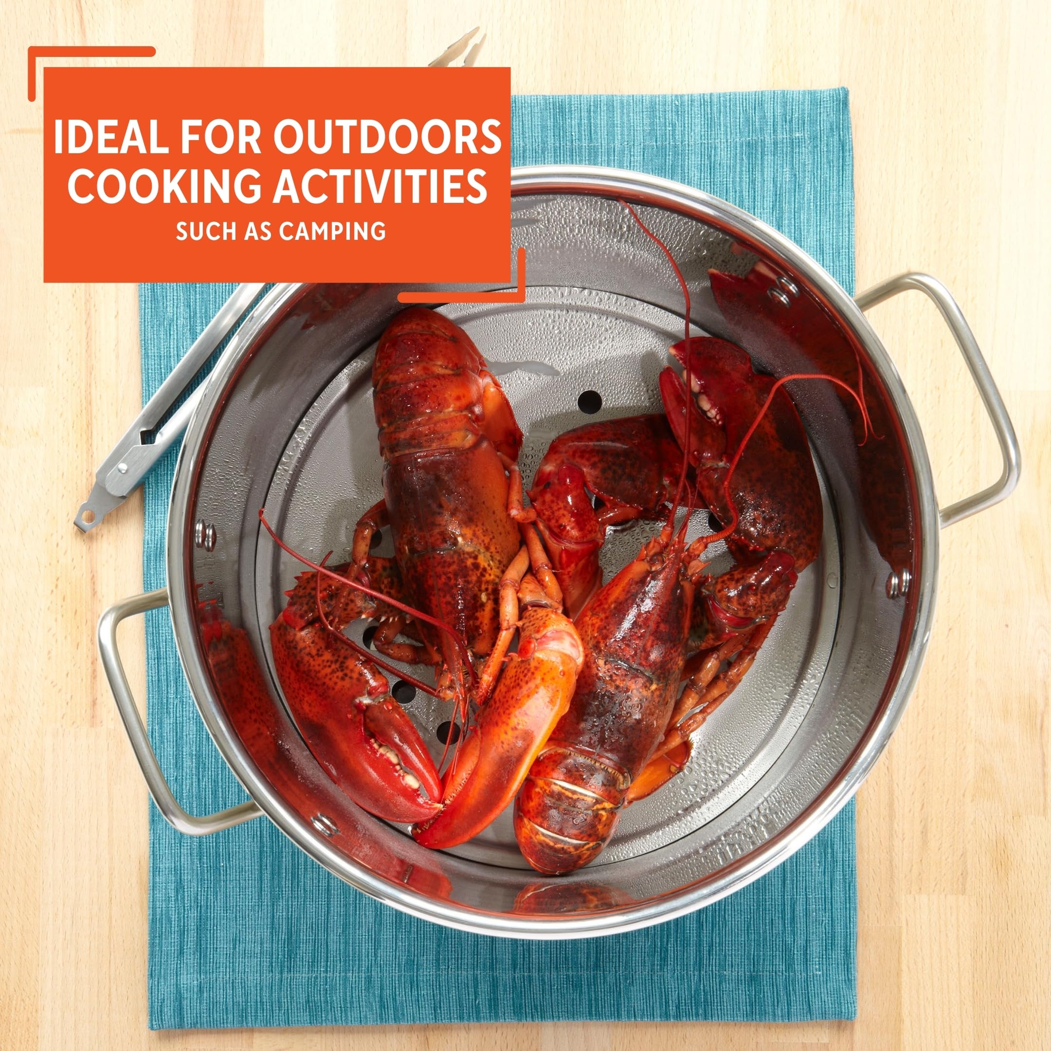 IMUSA Aluminum Steamer Dual Piece Set, 28Qt and 10Qt, Silver - Image 8