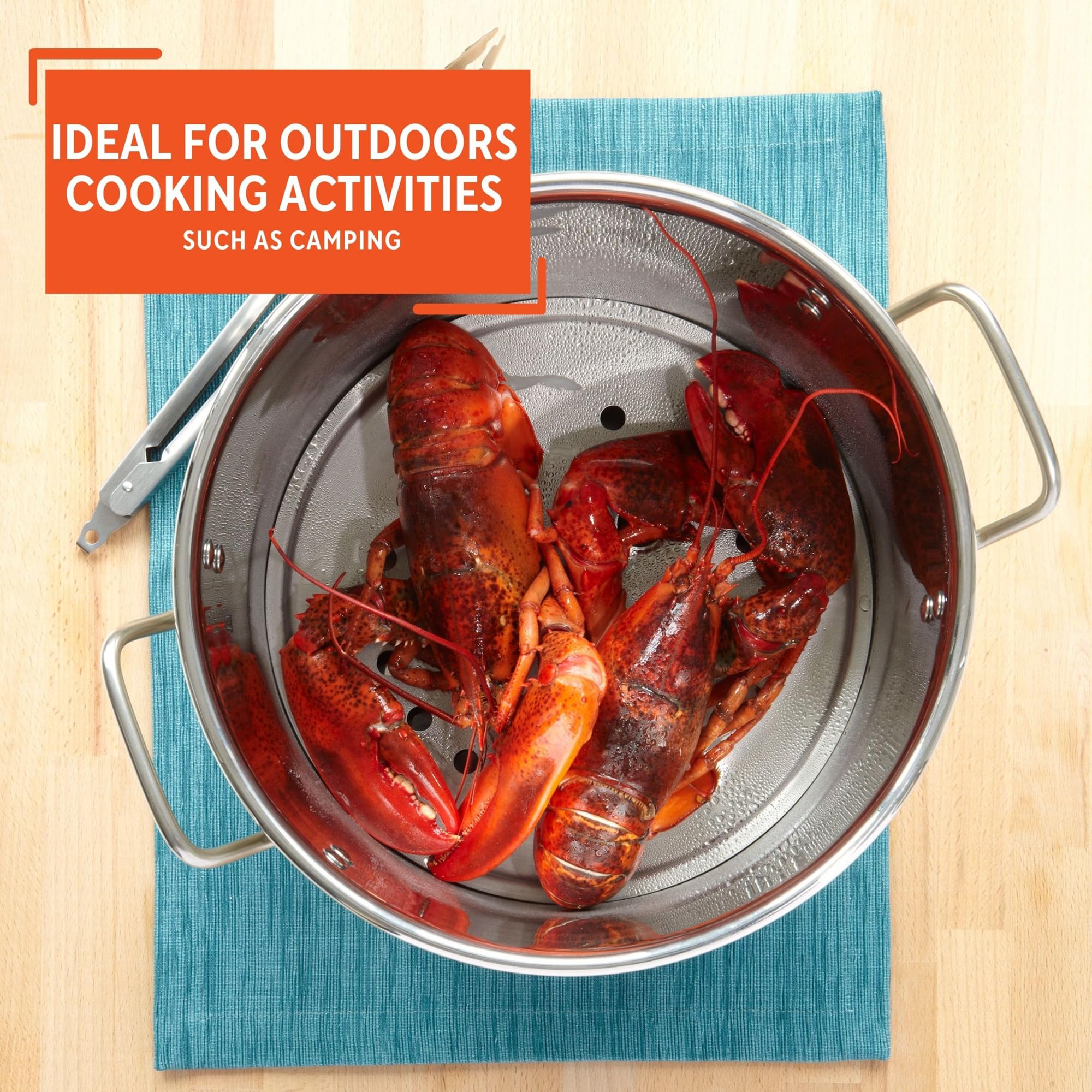 IMUSA Big 40 Qt Tamale Steamer Vaporera Stock Pot Aluminum Tamalera 10 Gallons - Image 8