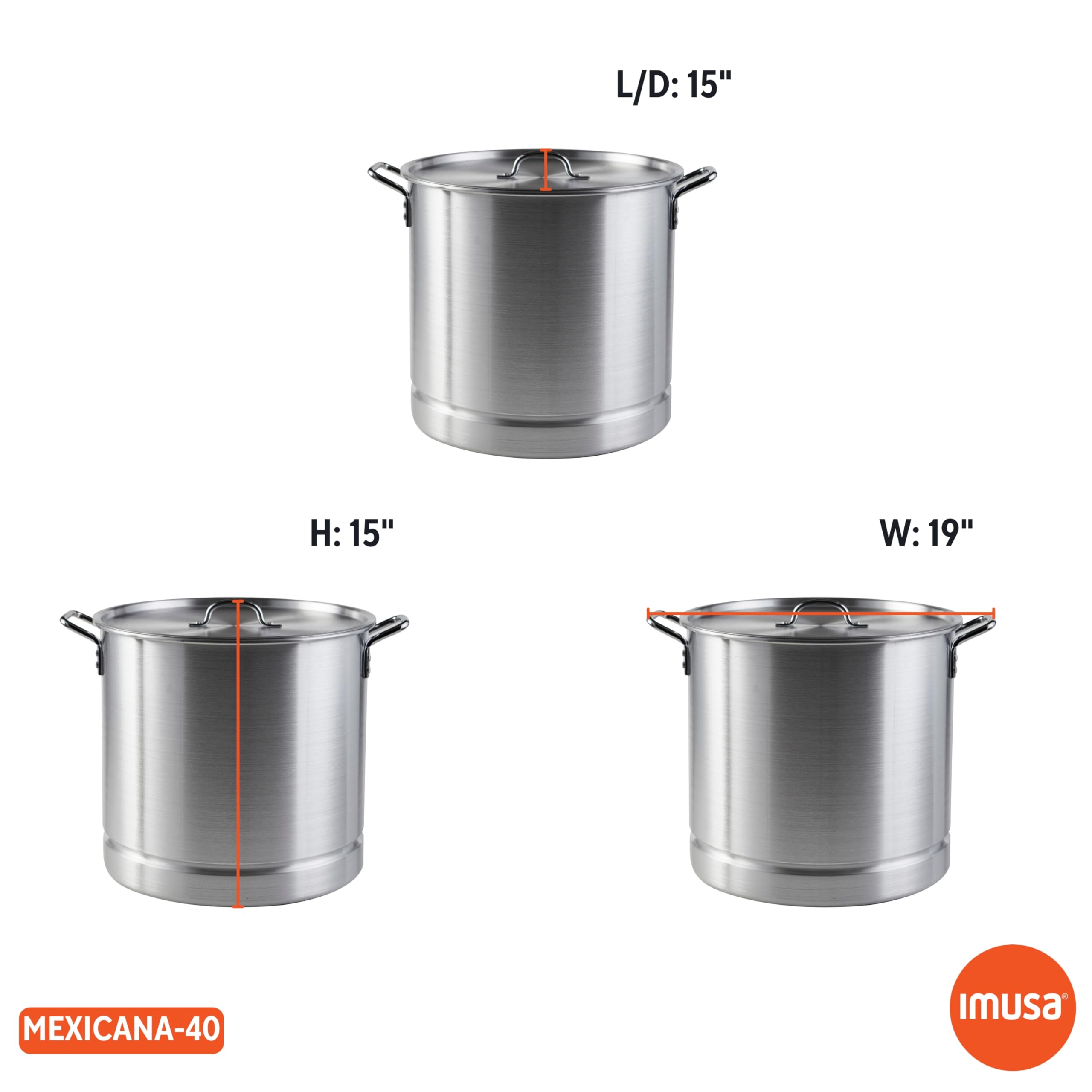 IMUSA Big 40 Qt Tamale Steamer Vaporera Stock Pot Aluminum Tamalera 10 Gallons - Image 9