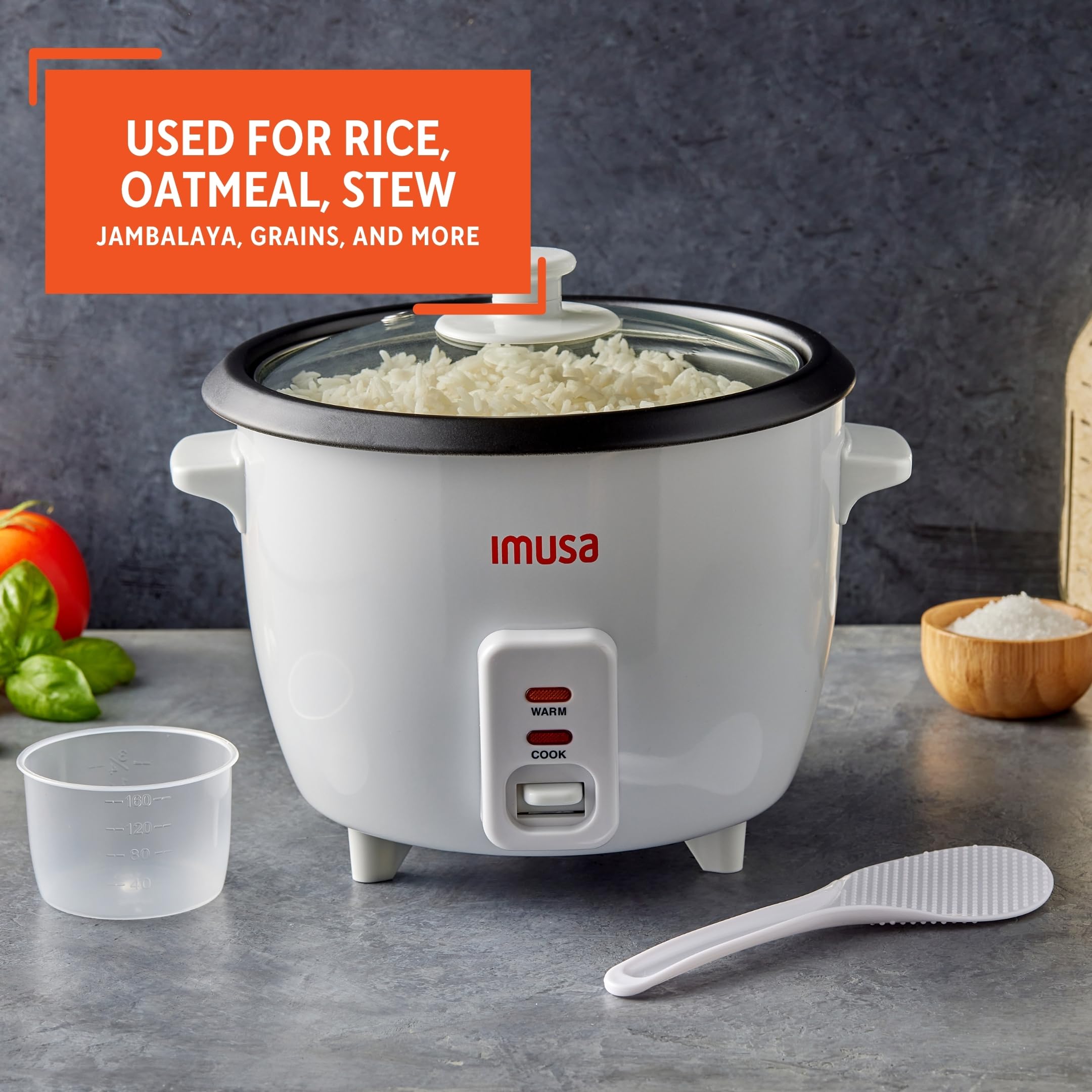 IMUSA Electric Rice Cooker 10 Cup Cooked 5 Cup Uncooked – Ceramic Nonstick Pot, Multi Cooker for Rice, Quinoa, Oatmeal, Stew – Keep Warm – Compact for Kitchen Dorm RV - Image 6