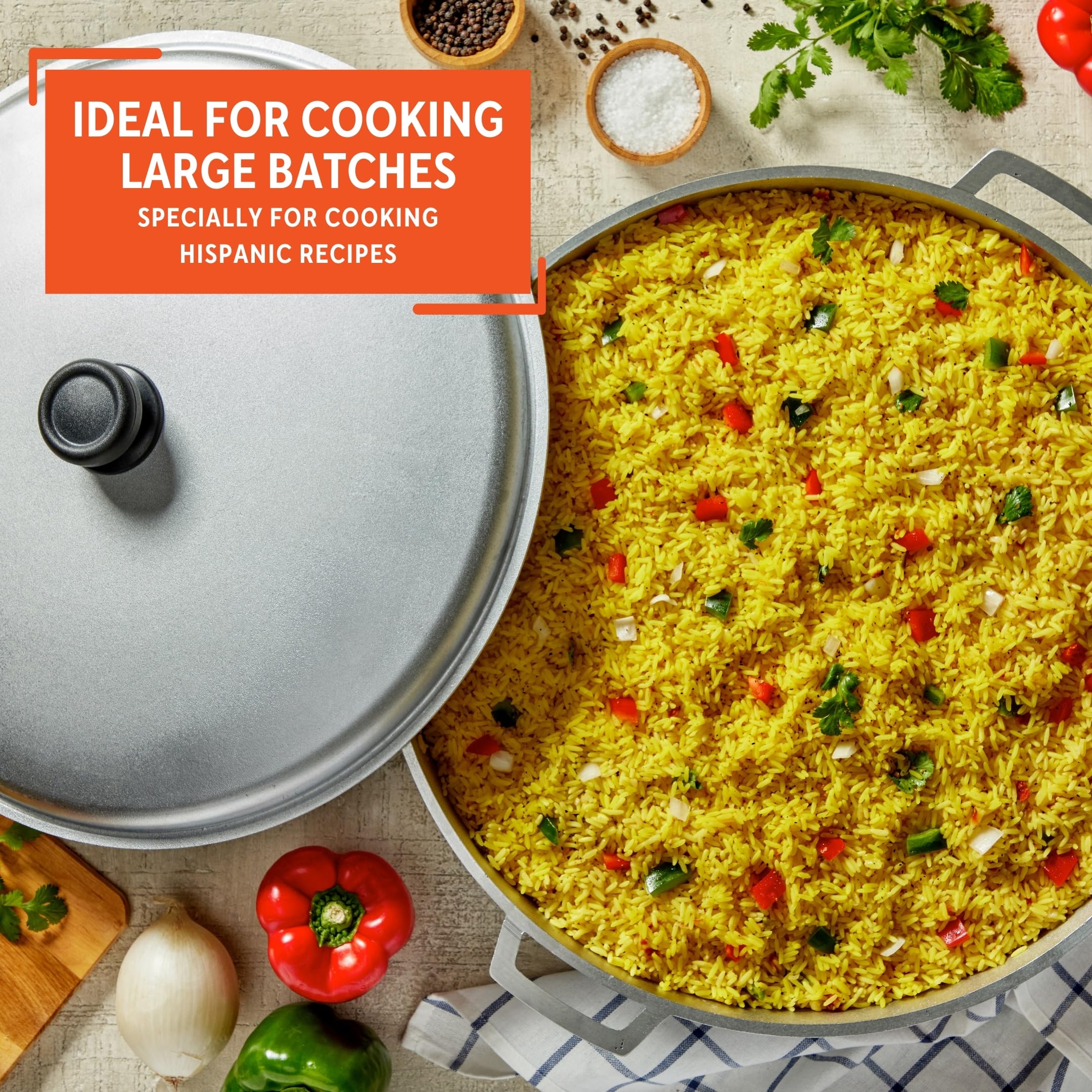 IMUSA GAU-80508 Jumbo Traditional Natural Caldero for Cooking and Serving, 18 Quart, Silver - Image 8