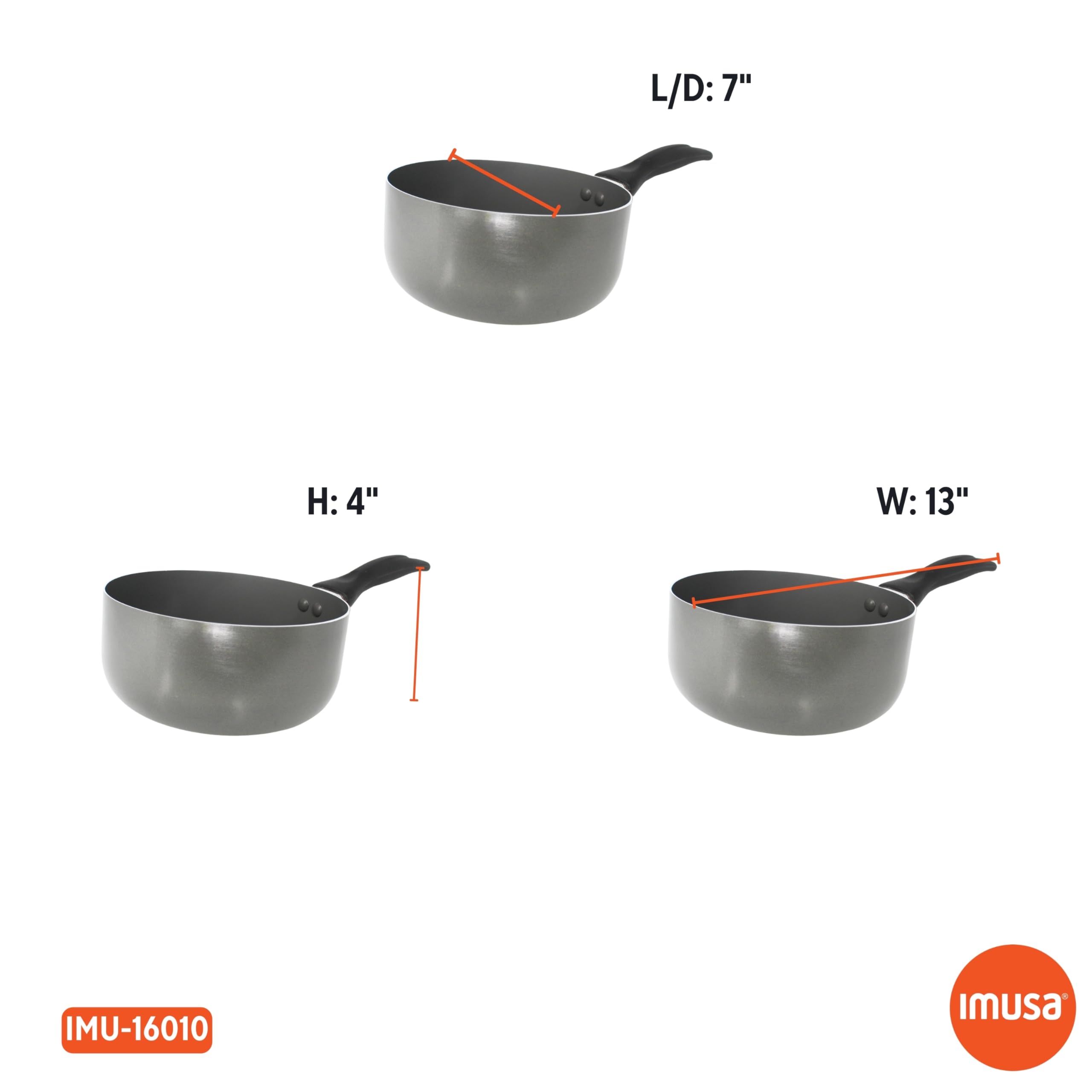 IMUSA Gray Ceramic Saucepan 2.0 Qt Nonstick with Cool-Touch Handle, Small Pot for Sauces, Soups, Stews and More - Image 7