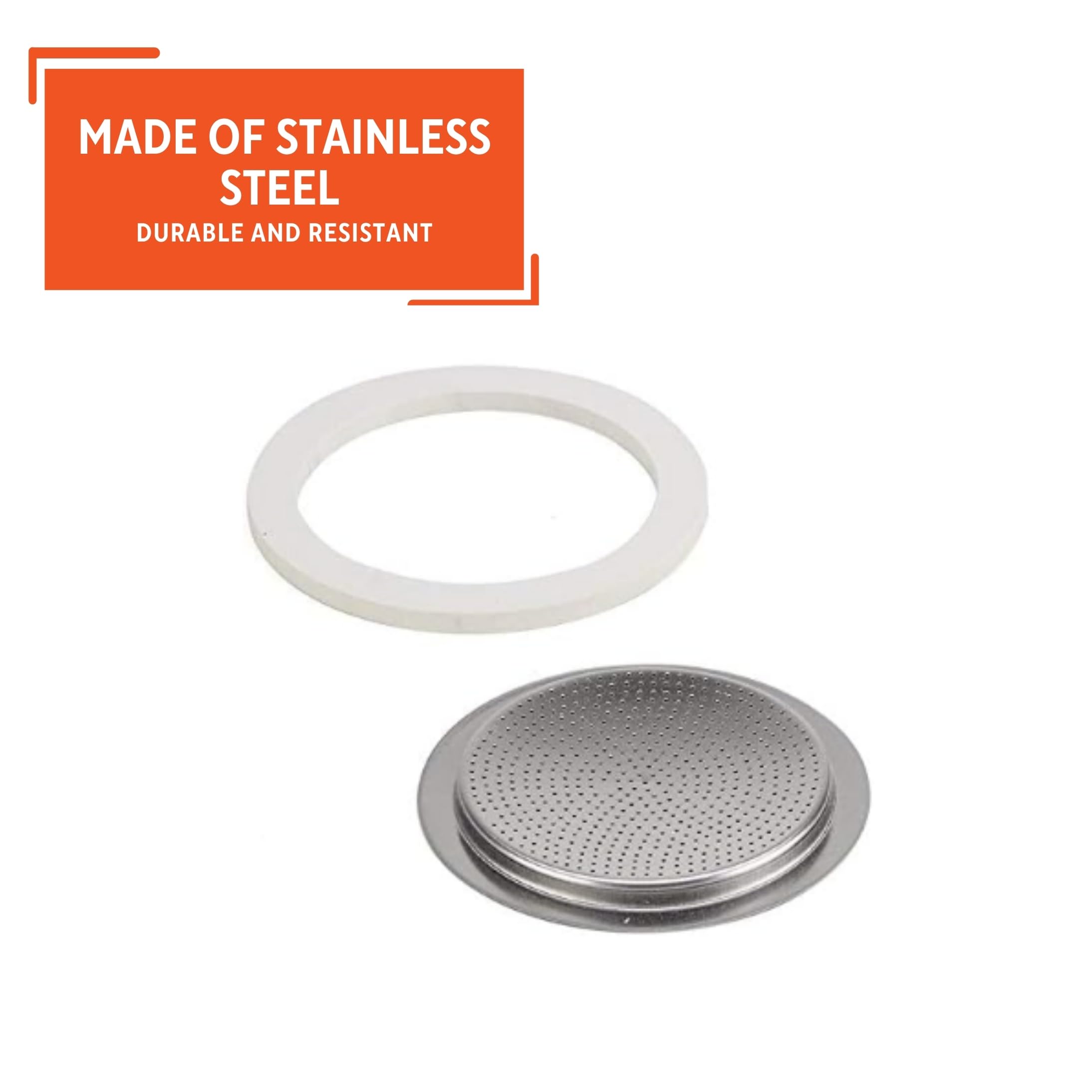 Imusa Replacement Gasket and Filter For Stainless Steel Coffee Makers, 6 Cup - Image 3