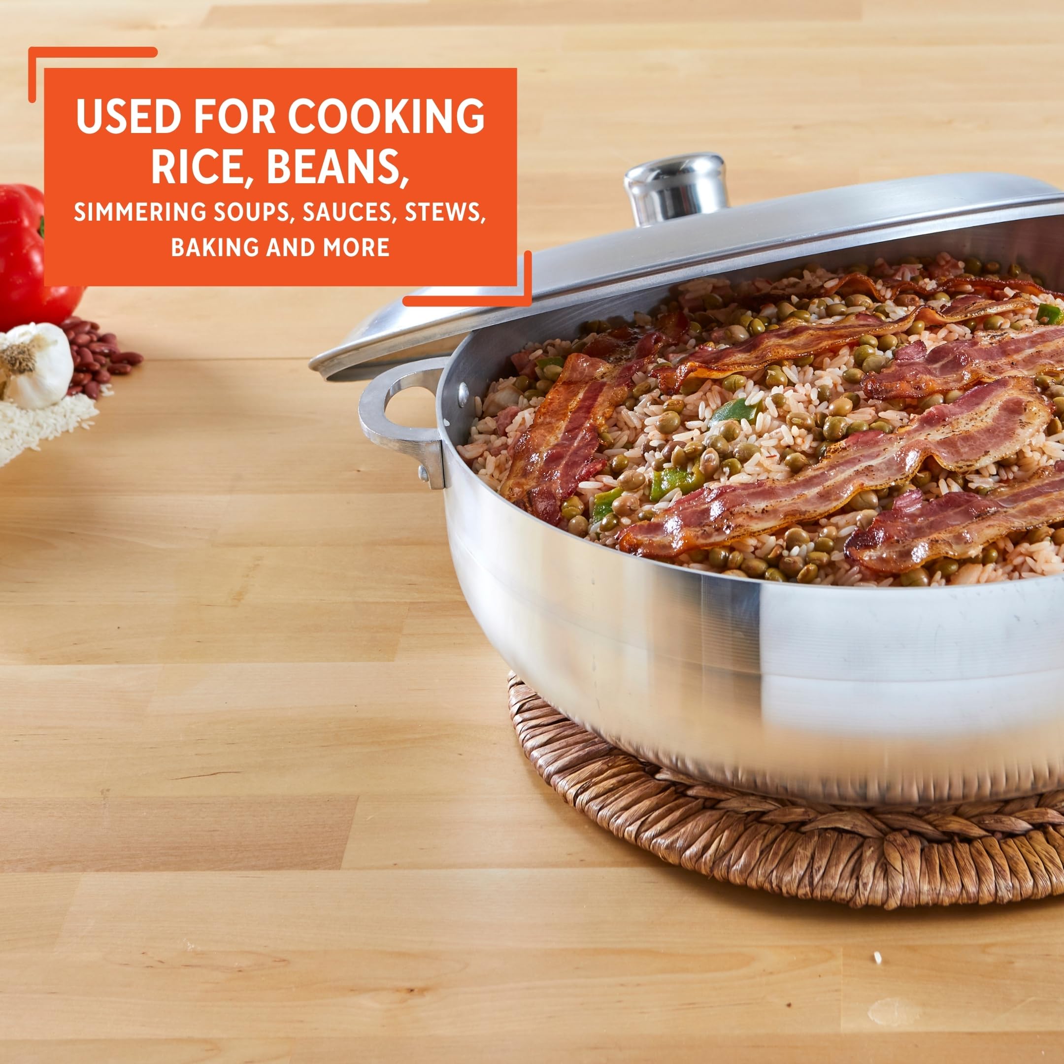 IMUSA Traditional Polished Aluminum Caldero (Dutch Oven) with Lid, 6.9 Quarts, Polished Aluminium - Image 6